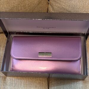 Kate Spade Shimmering Lavender Clutch